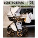 Galeria wózka wielofunkcyjnego Adbor Loretto Stars 3w1 – biały