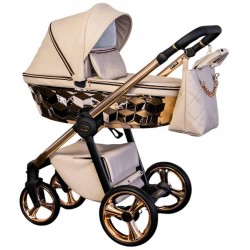 Adbor Loretto Stars Beżowy 02 – Wózek Wielofunkcyjny 4w1 w Detalu- Beige Pram
