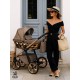 Wózek 4w1 - Adbor Loretto Stars 05 Czarny ze złotym premium - black rose gold pram
