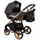 Wózek 4w1 - Adbor Loretto Stars 05 Czarny ze złotym premium - black rose gold pram