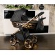 Wózek 4w1 - Adbor Loretto Stars 05 Czarny ze złotym premium - black rose gold pram