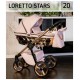 Wózek 4w1 - Adbor Loretto Stars  20 jansy pudrowy róż - dadi-shop 