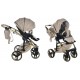 Wózek dziecięcy 3w1 -  Junama Heart 07 wielofunkcyjny  - Beige Pram 