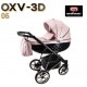 Adbor OXV-3D – wózek dziecięcy 3w1 06 róż z czarnym 