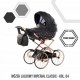 Czarny Wózek dla Lalek TAKO Imperial Mini Classic 04 -  Stylu Retro. Black Baby doll pram 