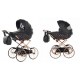 Czarny Wózek dla Lalek TAKO Imperial Mini Classic 04 -  Stylu Retro. Black Baby doll pram 