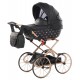 Czarny Wózek dla Lalek TAKO Imperial Mini Classic 04 -  Stylu Retro. Black Baby doll pram 