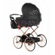 Czarny Wózek dla Lalek TAKO Imperial Mini Classic 04 -  Stylu Retro. Black Baby doll pram 