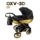 Wózek 2w1 Wielofunkcyjny -  Czarno Złoty Adbor OXV 3D 09