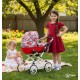 Adbor wózka dla lalek Viki - 02 czerwono biały -  doll pram red 
