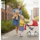 wózka dla lalek z trobą Adbor VIKI 08 szary - grey doll pram 