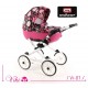 Wózek dla lalek Różowy- Adbor Viki 07 - pink doll pram 