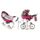 Wózek dla lalek Różowy- Adbor Viki 07 - pink doll pram 