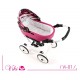 Wózek dla lalek Różowy- Adbor Viki 07 - pink doll pram 