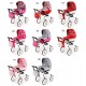 Wózek dla lalek Różowy- Adbor Viki 07 - pink doll pram 