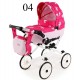 Wózek dla lalek Różowy- Adbor Viki 07 - pink doll pram 