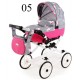 Wózek dla lalek Różowy- Adbor Viki 07 - pink doll pram 