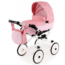 Wózek dla lalek Różowy- Adbor Viki 07 - pink doll pram 