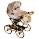 Wózek dla lalek Adbor Lulu z gondolą i dużymi kołami (retro doll pram) 