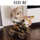 Wózek dla lalek Adbor Lulu z gondolą i dużymi kołami (retro doll pram) 