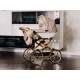 Wózek dla lalek Adbor Lulu z gondolą i dużymi kołami (retro doll pram) 