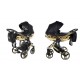 JUNAMA Hand Craft - 05 czarno złoty- wózek 2w1 - junama pram 
