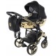 JUNAMA Hand Craft - 05 czarno złoty- wózek 2w1 - junama pram 