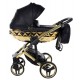 JUNAMA Hand Craft - 05 czarno złoty- wózek 2w1 - junama pram 