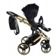JUNAMA Hand Craft - 05 czarno złoty- wózek 2w1 - junama pram 