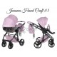 JUNAMA Hand Craft - 05 czarno złoty- wózek 2w1 - junama pram 