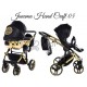 JUNAMA Hand Craft - 05 czarno złoty- wózek 2w1 - junama pram 