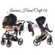 JUNAMA Hand Craft - 05 czarno złoty- wózek 2w1 - junama pram 