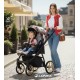 ❤️ Lonex Sport Rose najlepszy wózek spacerowy dla dziewczynki lekki składany czarny róże kwiaty