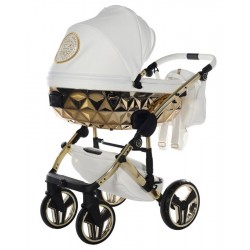  Junama Hand Craft wózek diamond 3w1 08 white gold 