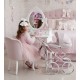 Wózek dla lalek duże retro koła JUNAMA Dolce Mini pudrowy różowy - pink doll pram 