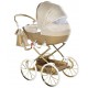 Wózek dla lalek Junama dolce mini 05 - złoty głęboki - toy pram gold