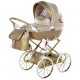 Wózek dla lalek Junama dolce mini 05 - złoty głęboki - toy pram gold