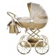Wózek dla lalek Junama dolce mini 05 - złoty głęboki - toy pram gold