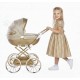 Wózek dla lalek Junama dolce mini 05 - złoty głęboki - toy pram gold