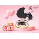 Wózek dla lalek duże retro koła JUNAMA Dolce Mini pudrowy różowy - pink doll pram 