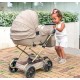 Wózek dla lalek Retro - Tako Imperial Mini beż 02 - do zabawy dla dziewczynki