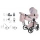 Junama Dolce Pink 01 - wózek dziecięcy 2w1 Pudrowy róż dla dziewczynki 