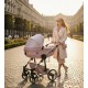 Junama Dolce Pink 01 - wózek dziecięcy 2w1 Pudrowy róż dla dziewczynki 