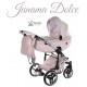 Junama Dolce Pink 01 - wózek dziecięcy 2w1 Pudrowy róż dla dziewczynki 