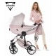 Junama Dolce Pink 01 - wózek dziecięcy 2w1 Pudrowy róż dla dziewczynki 