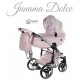 Junama Dolce Pink 01 - wózek dziecięcy 2w1 Pudrowy róż dla dziewczynki 