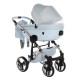 Junama Dolce Blue 02 - wózek 2w1- Jasny Błękit niebieski - baby blue pram