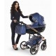 JUNAMA Diamond FLUO LINE wózek 3w1 01 niebieski Blue 