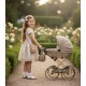 Wózek dla lalek Duży TAKO IMPERIAL MINI Classic - 02 beż -  Junama beige doll pram
