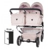  Junama Duo V3 Eco Wózek Bliźniaczy 3w1 Pudrowy Różowy 04